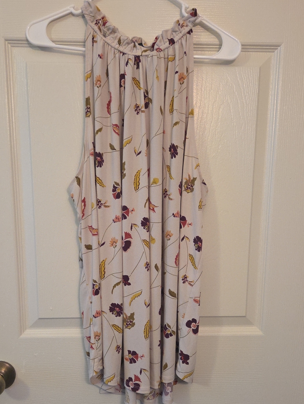 Ann Taylor Factory Cream Floral Shirt Size XXL